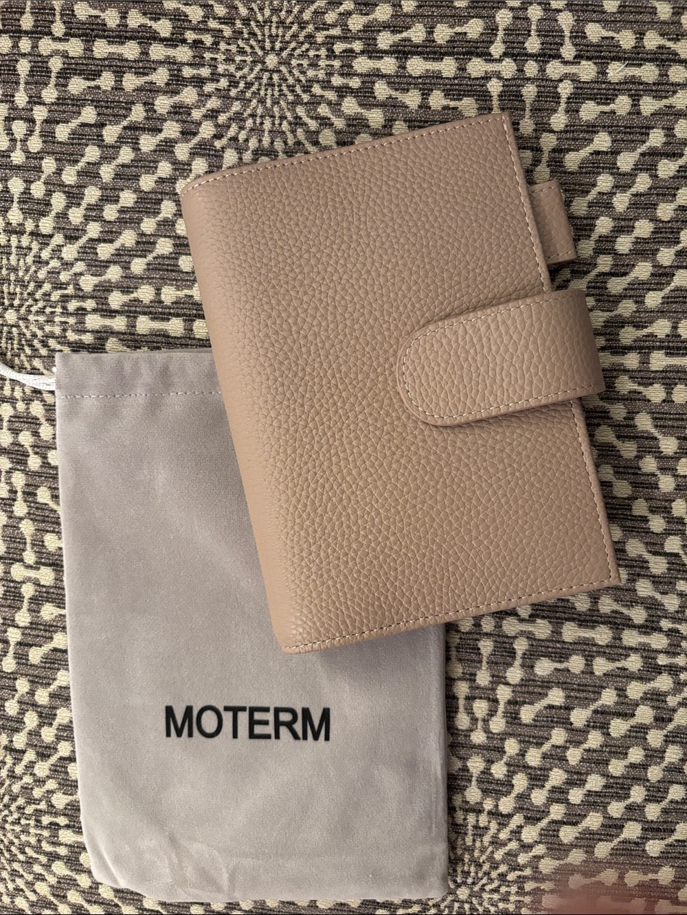 Moterm for Moleskine Pocket Pebbled Taupe Leather Planner Cover